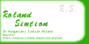 roland simtion business card